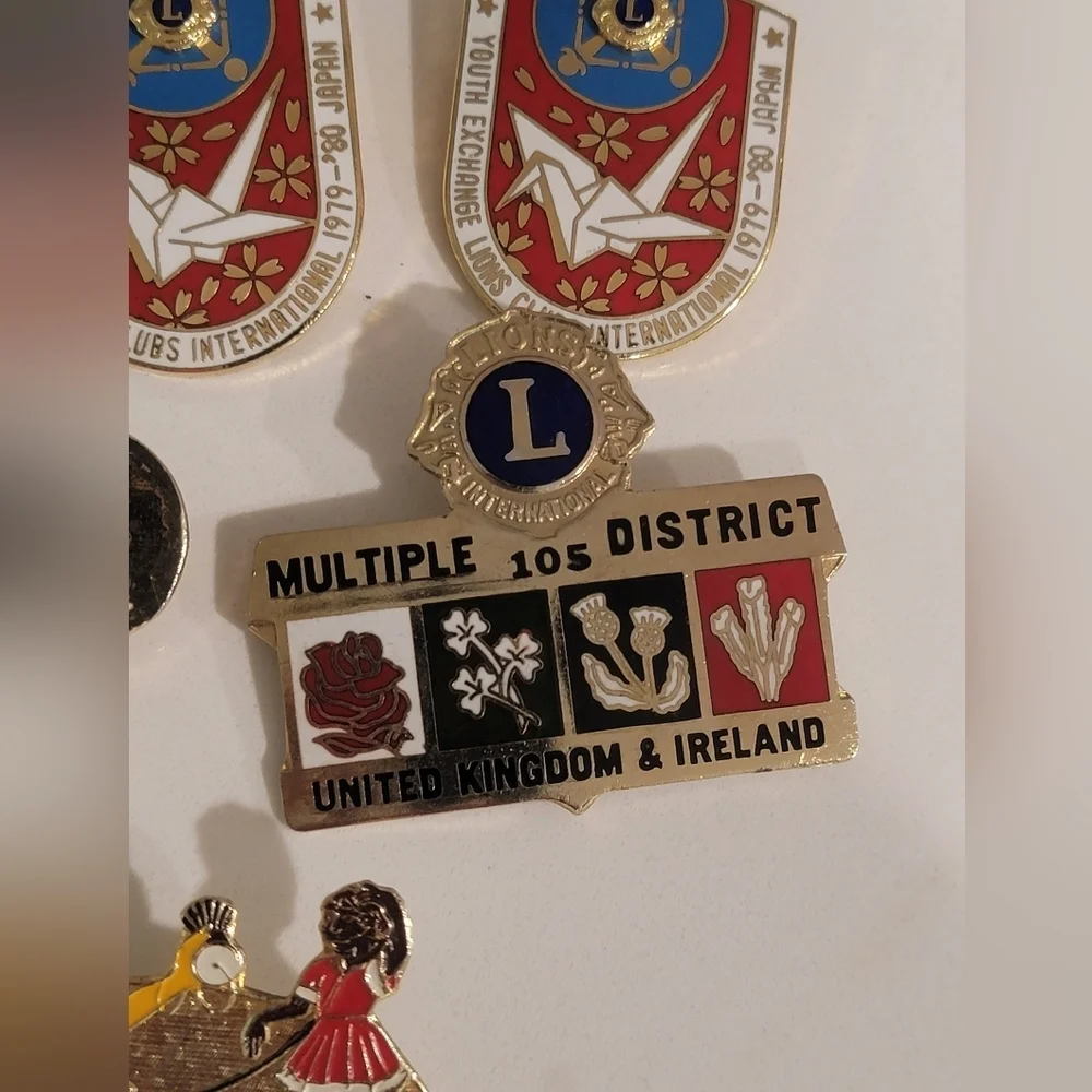 Lions Club International Pins Lot of 10 Pins Great Condition